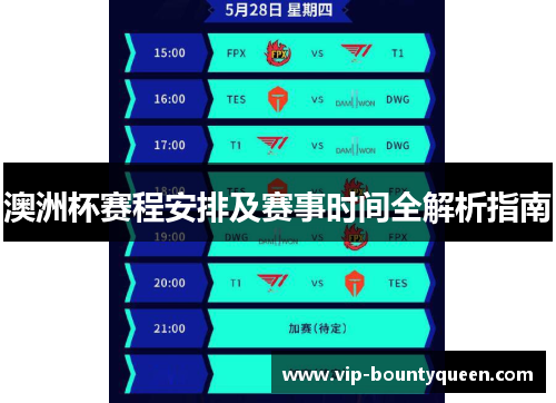 澳洲杯赛程安排及赛事时间全解析指南 澳洲杯赛程安排及赛事时间全解析指南